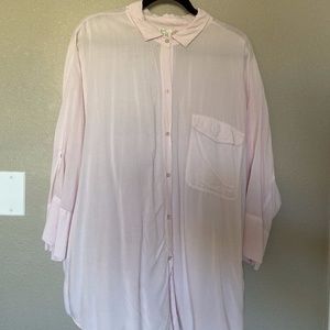 Anthro Slouchy Button Up Blouse